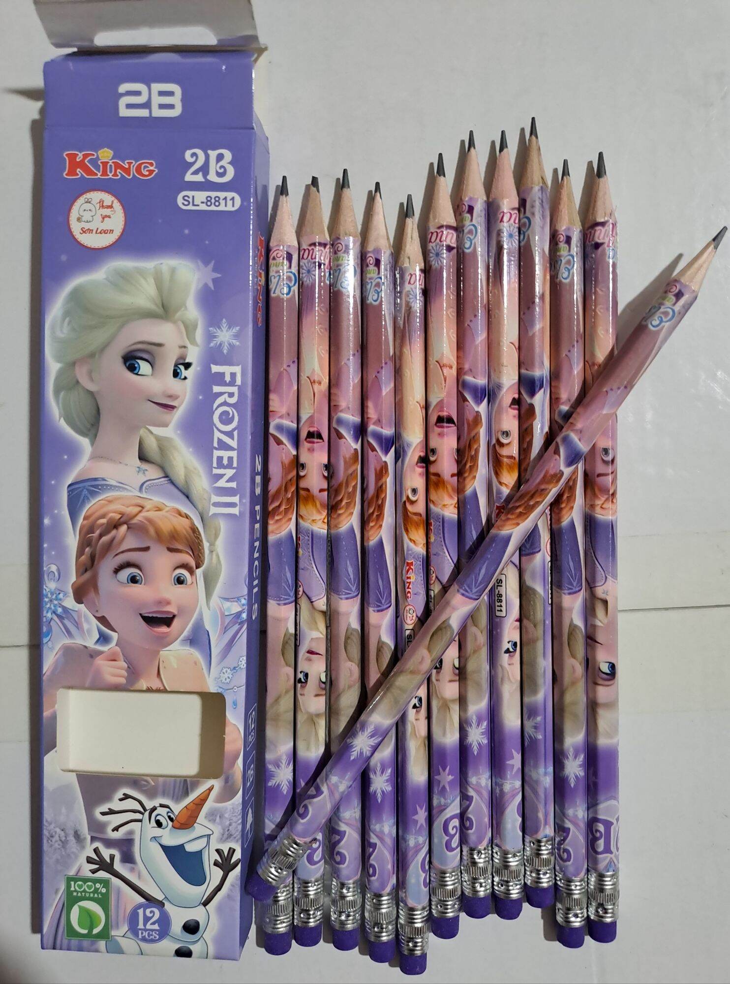Bút chì gỗ King 2B (Hộp 10 cây)