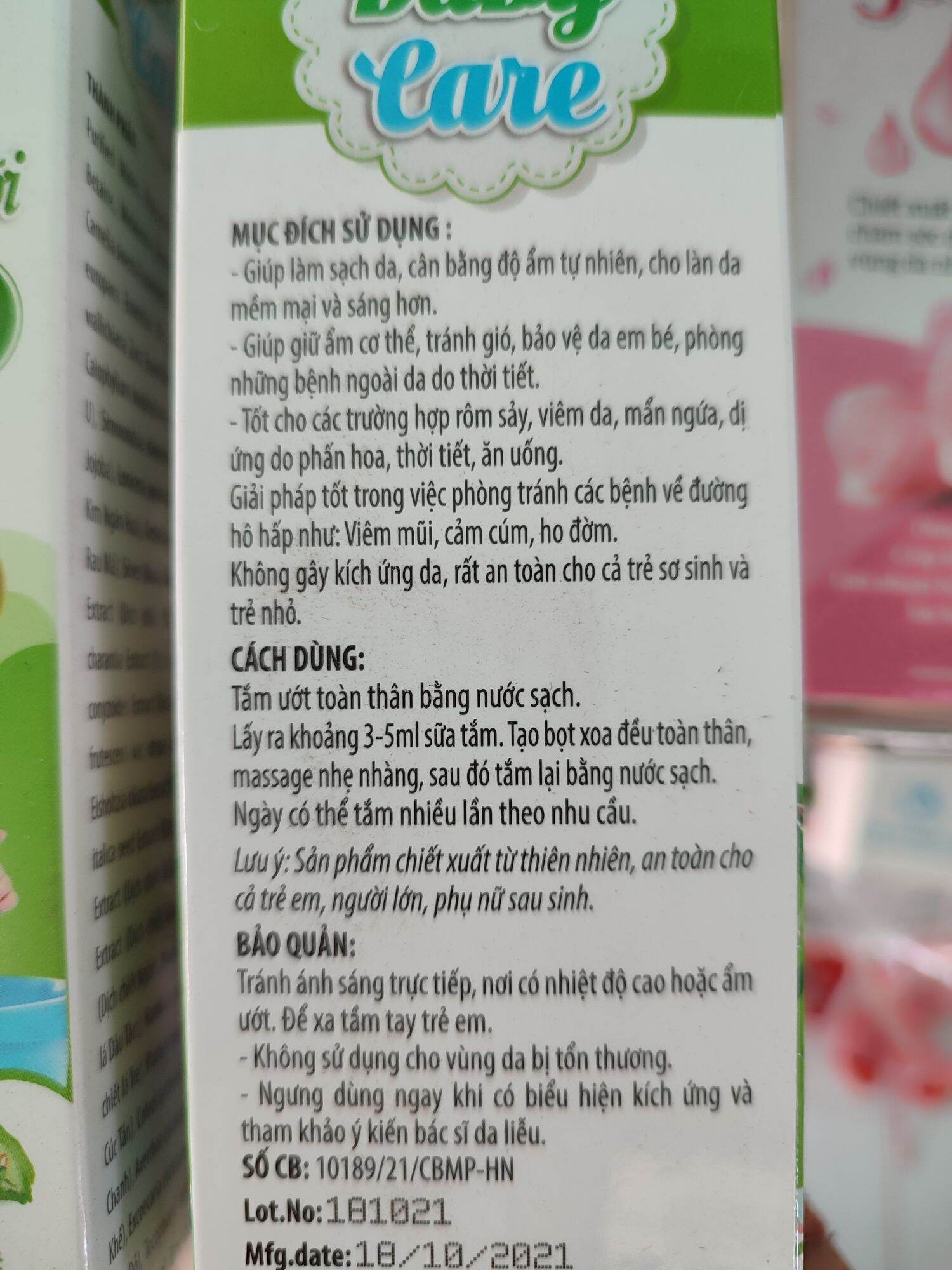 sữa tắm khổ qua-kinh giới