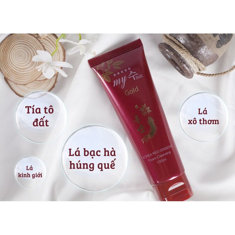 Sữa Rửa Mặt Hồng Sâm Đỏ My Gold 130ml