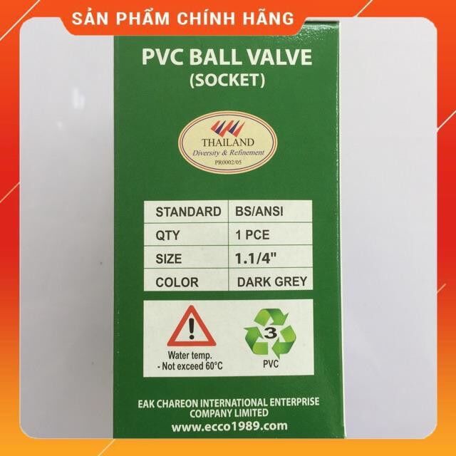 Van khóa nước cao cấp Ecco phi 42 đạt tiêu chuẩn quốc tế nhập khẩu từ Thái Lan
