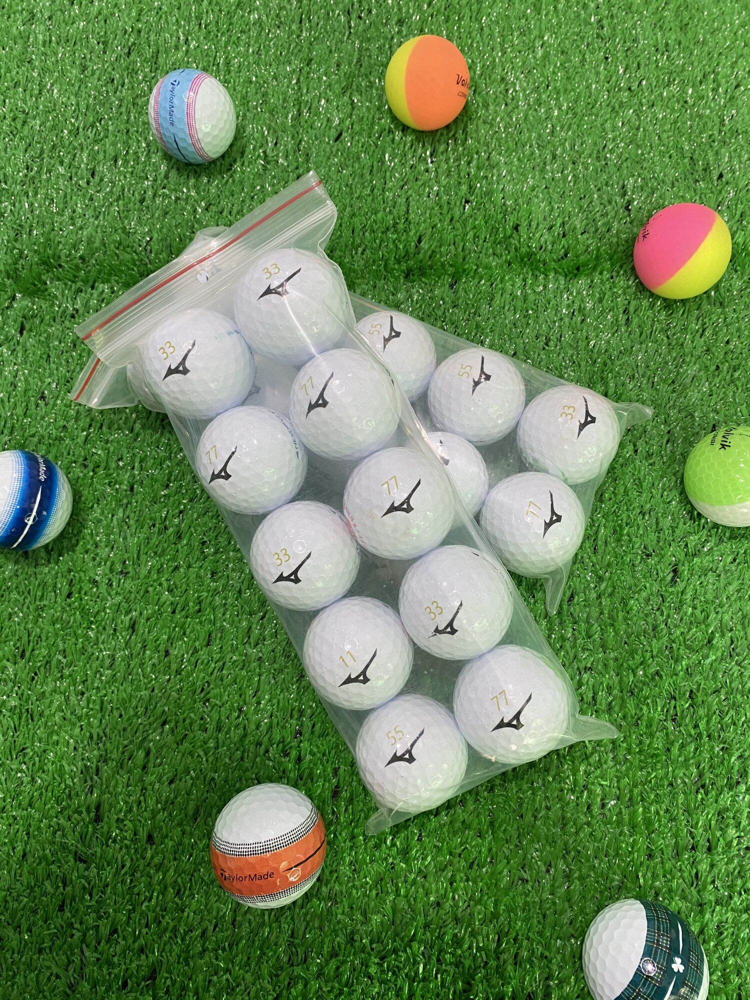 Set 10 quả bóng golf Mizuno màu trắng mới 98%
