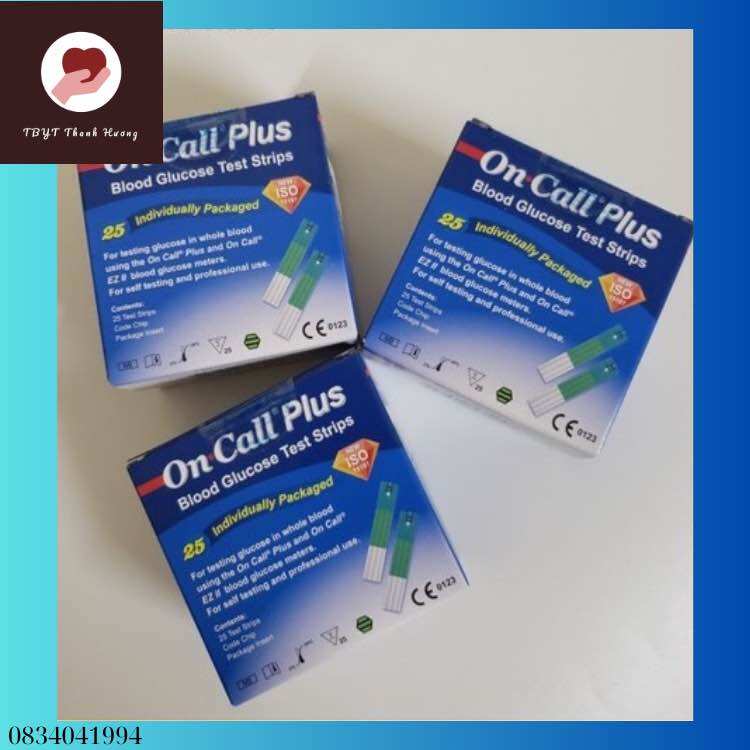 Hộp 25 que thử đường huyết On Call Plus