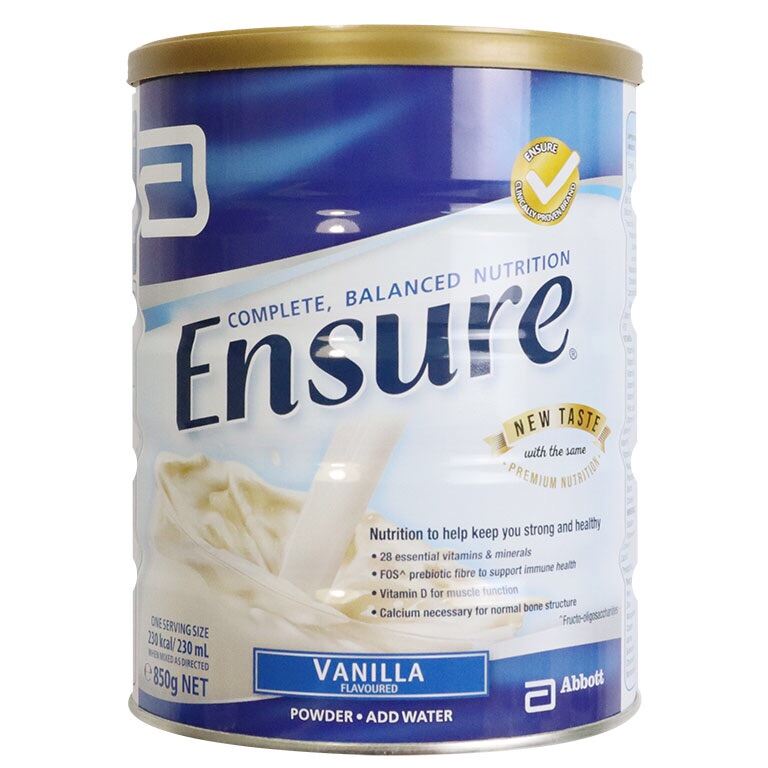 Sữa Ensure nhập khẩu Úc 850g giá tốt,date 2023 Chính hãng