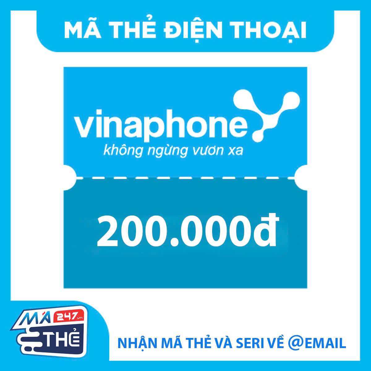 Mã thẻ nạp điện thoại Vinaphone 200K
