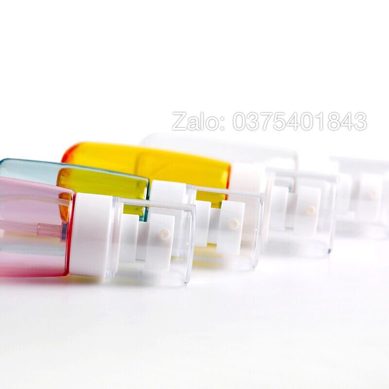 Chai xịt phun sương chiết mỹ phẩm nhiều màu dáng bầu tròn