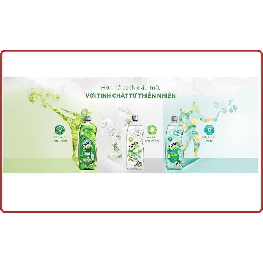 Chai nước rửa chén Sunlight (400-750ml) đủ các hương