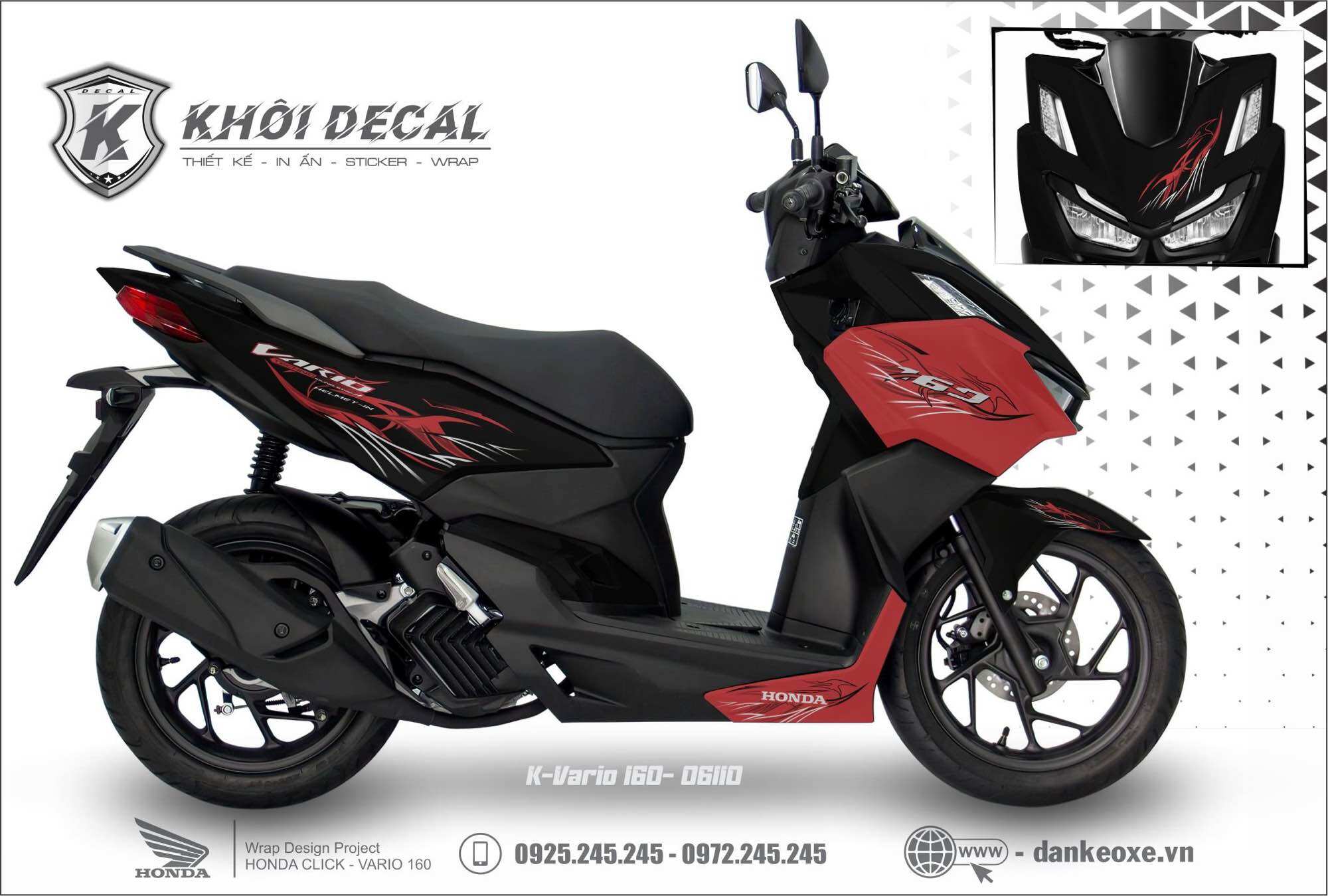 Tem Vario 160 decal cao cấp
