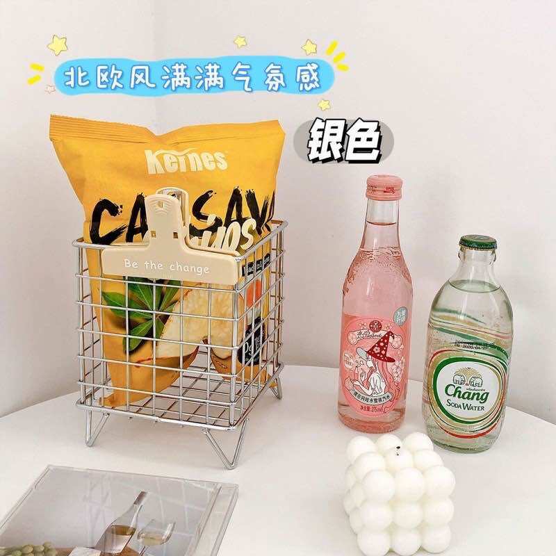 Giỏ lưới sắt không gỉ đựng đồ để bàn cá nhân