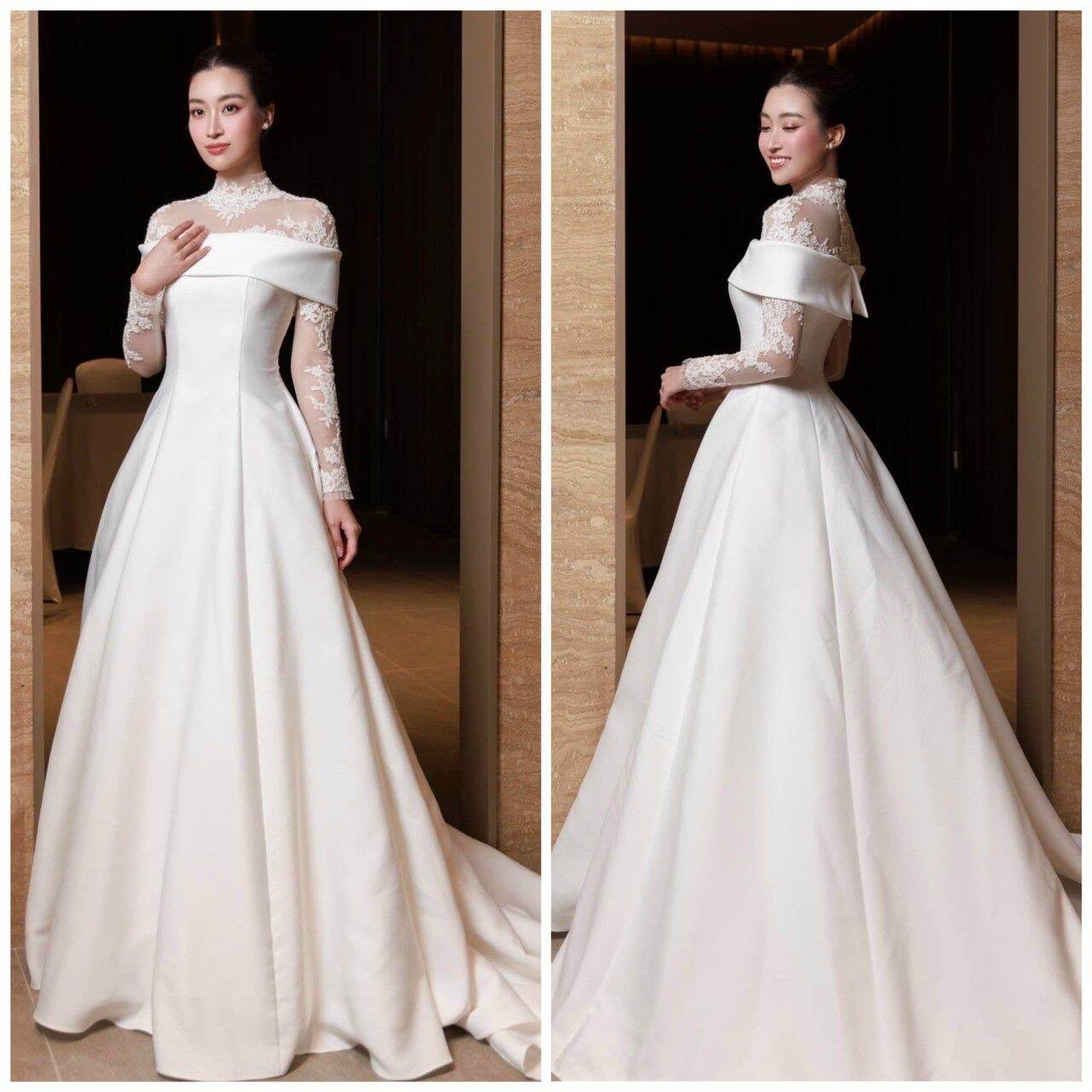 [ Đẹp 100% ] ĐẦM DẠ HỘI THIẾT KẾ ĐỘC QUYỀN - ĐẦM XÒE NÀNG DÂU PHỐI REN THÊU TAY DÀI THƯỚT THA DỊU DÀNG – (Tặng kèm Phụ kiện xinh) – Có MGG ưu đãi & hỗ trợ phí vận chuyển thả ga