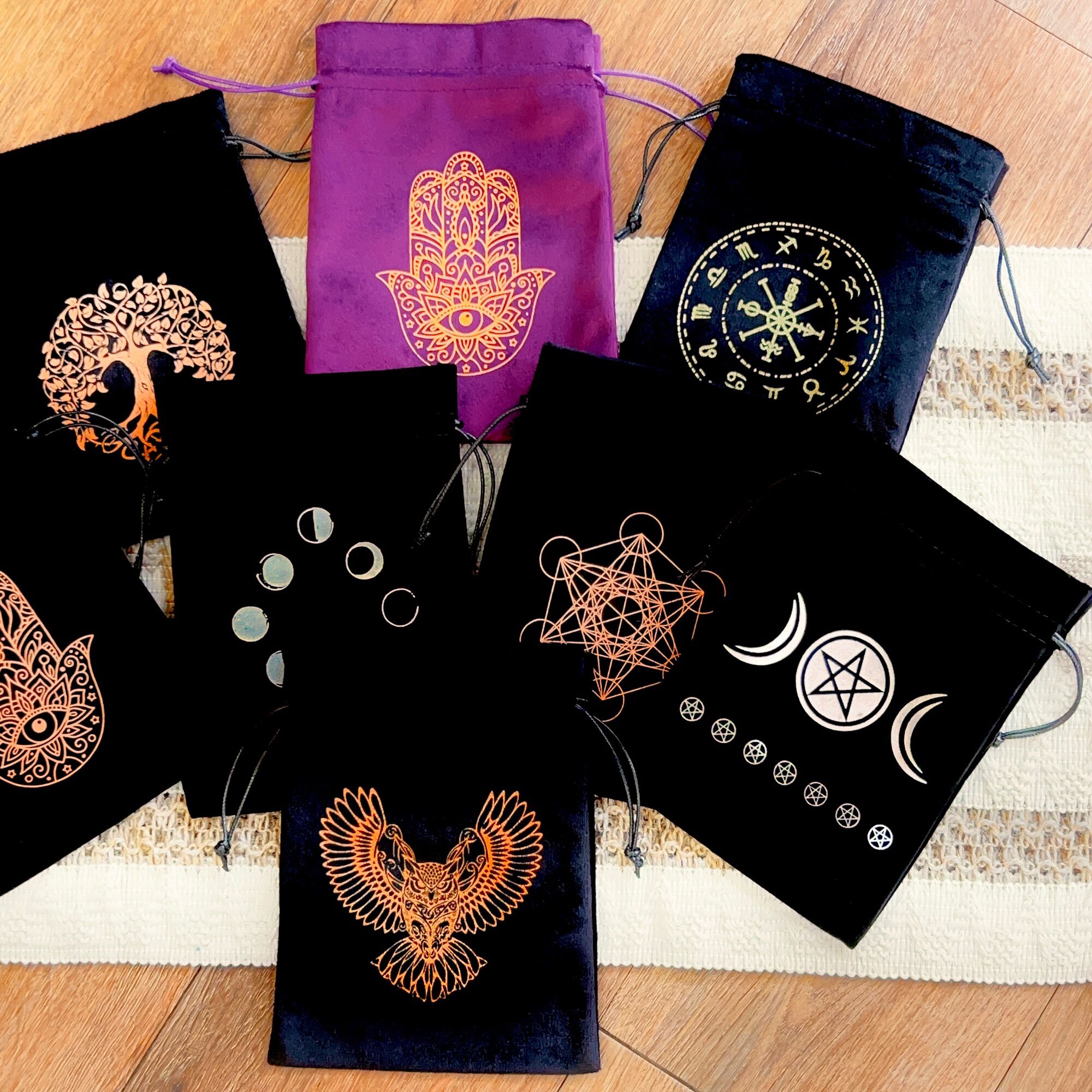 Túi đựng đá/bài Tarot nhiều hoạ tiết