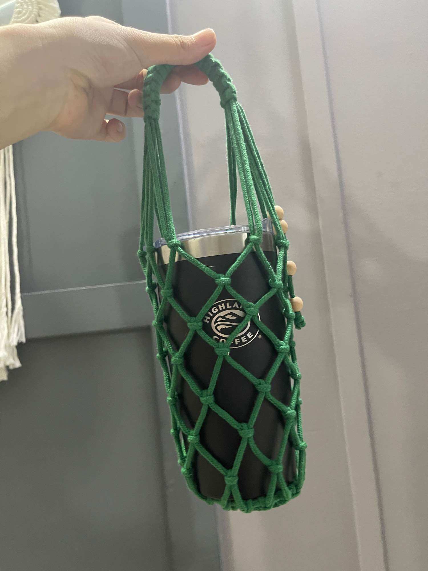 Dây treo bình nước, dây đựng bình nước mang đi thắt macrame