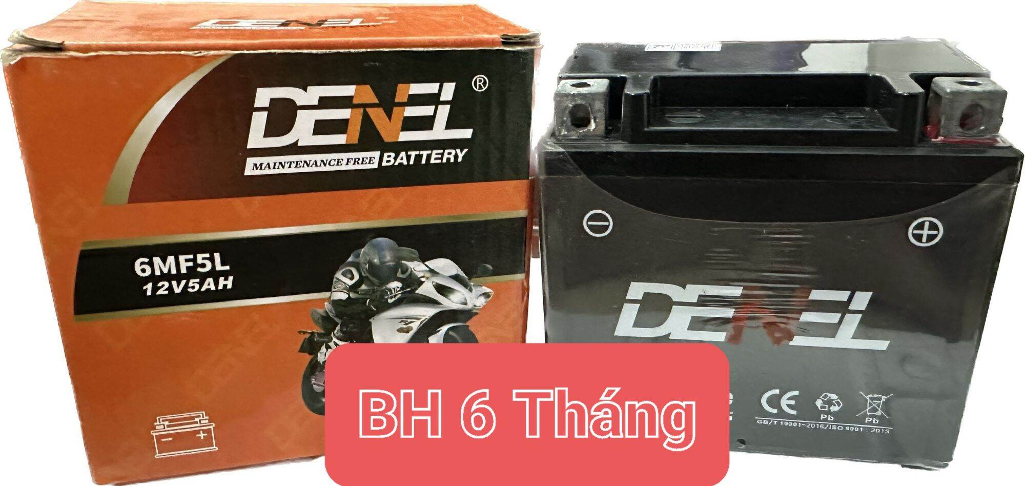 Ắc Quy GENEL 6MF5L 12V-5Ah.Xài cho xe Air Blade, Janus, Vision, Lead