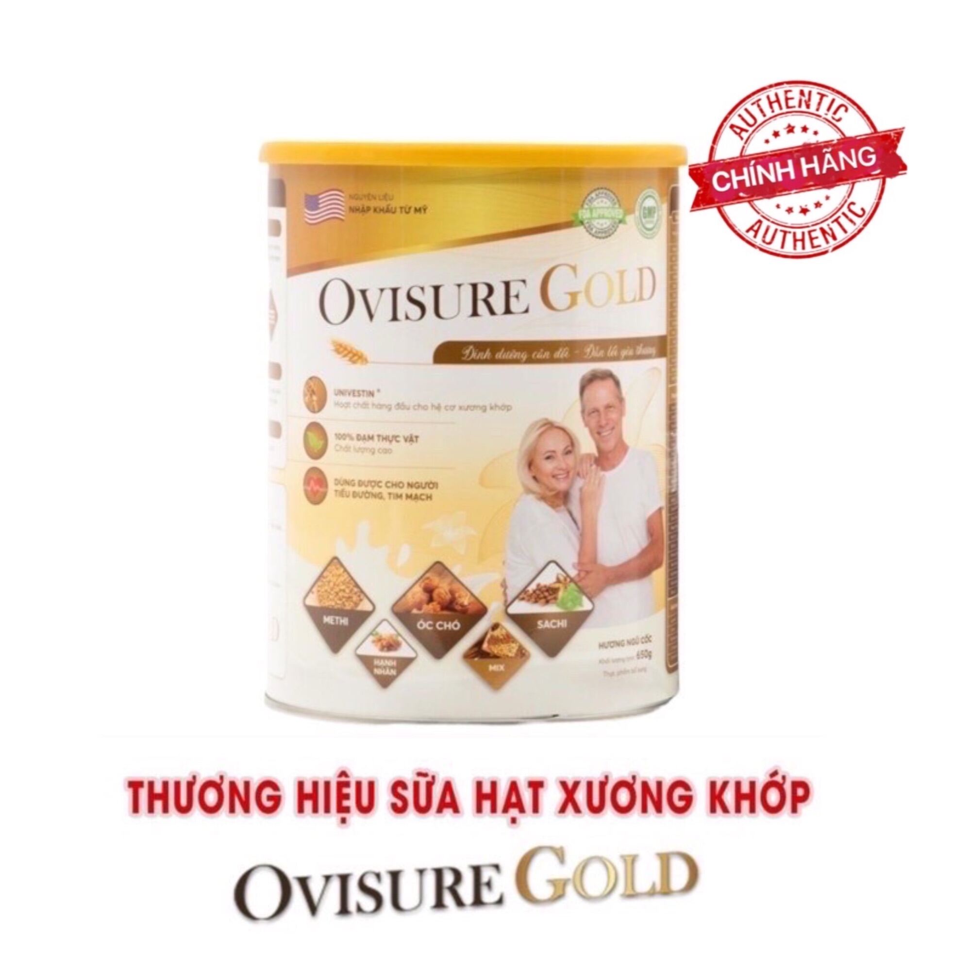 Sữa hạt xương khớp Ovisure Gold hộp 650g chính hãng giá tốt
