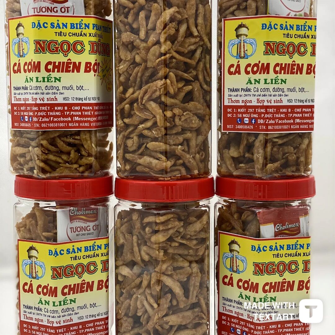 Cá cơm chiên bột giá 80k/200gram. Hải sản khô phan thiết