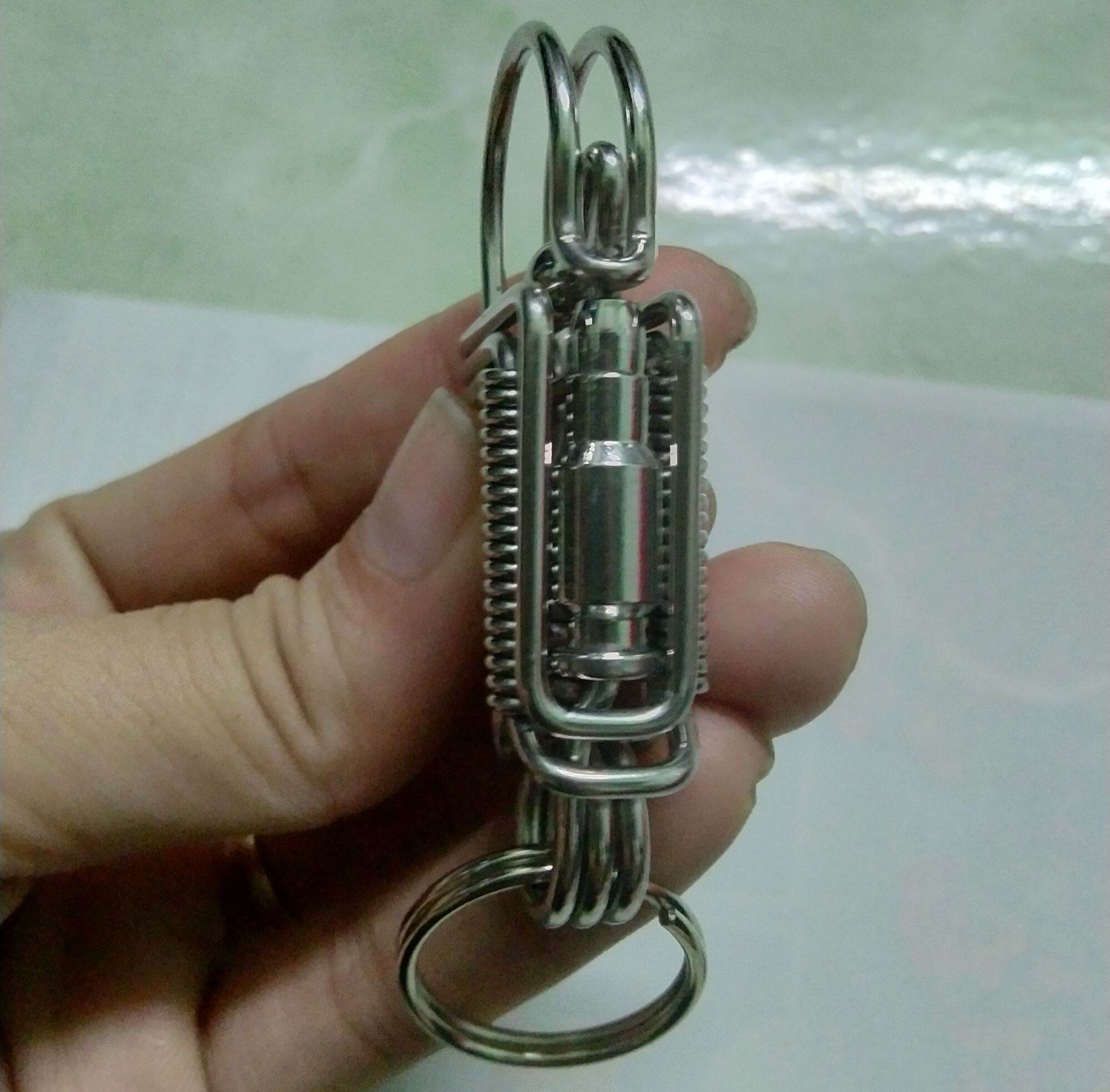 Móc khóa inox phối trụ inox bao đẹp