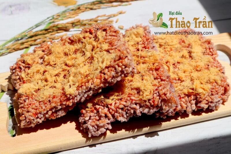 1kg CƠM CHÁY Gạo Lứt chà bông heo