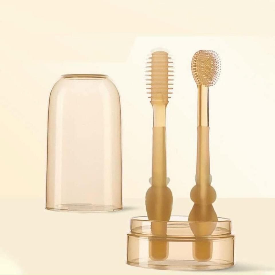 Bộ dụng cụ tưa lưỡi, đánh răng cho bé từ 0 - 8 tháng