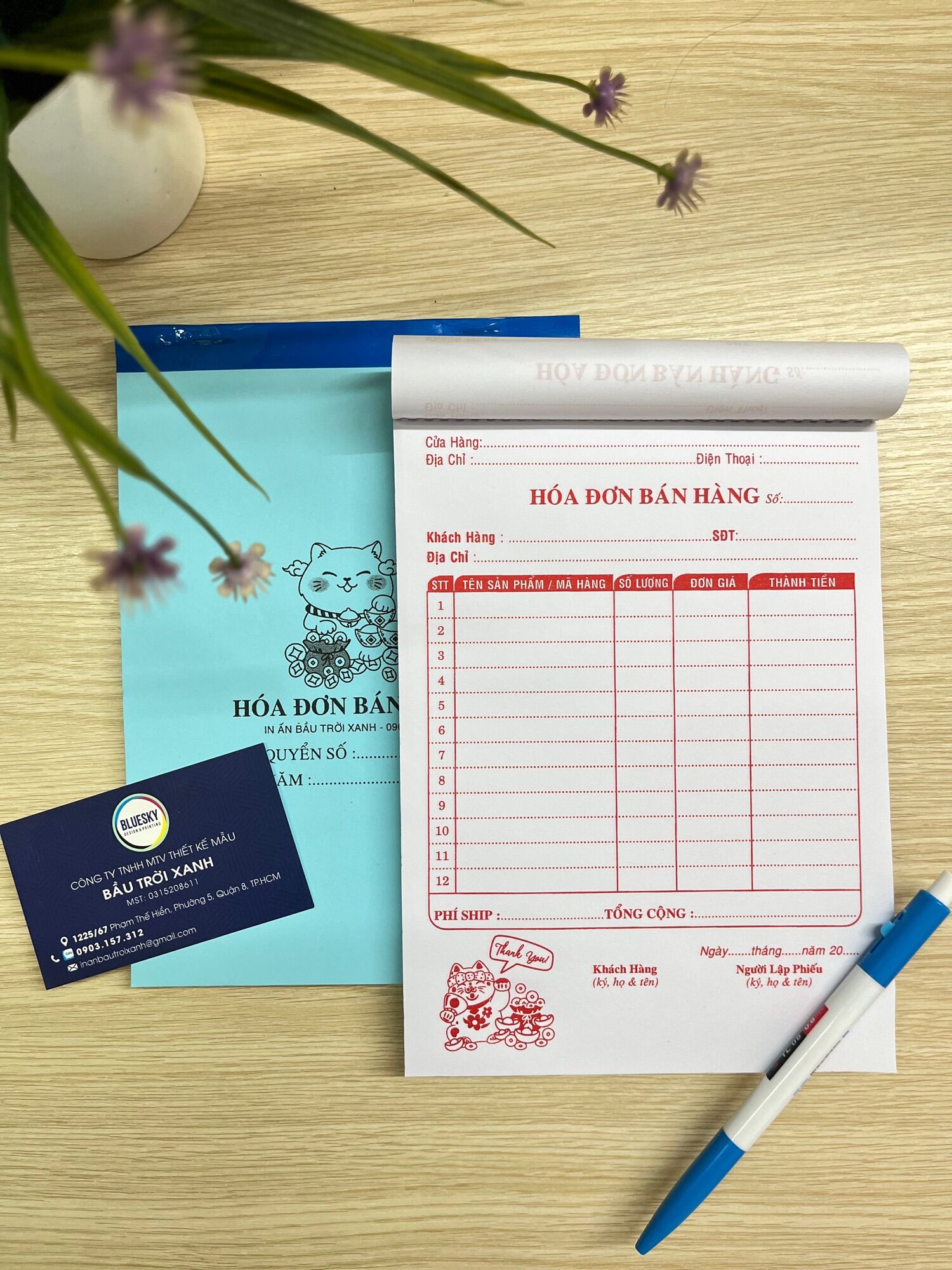 Hóa đơn bán lẻ A5 (15x20cm) 1 liên 100 tờ/quyển