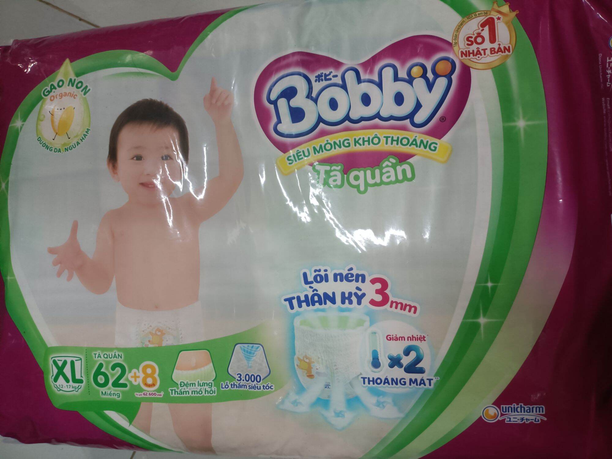 Tã Quần BOBBY Xl62