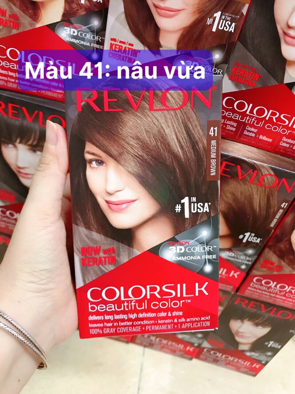 Thuốc nhuộm tóc phủ bạc Revlon-Mỹ