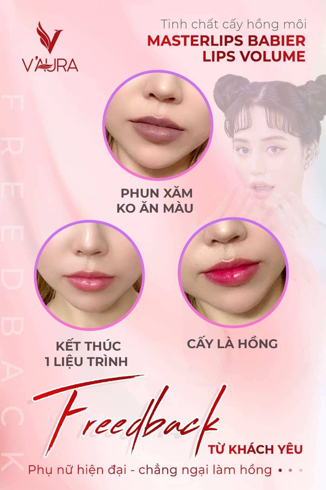 Serum cấy màu môi Vaura V3 (mẫu mã mới)