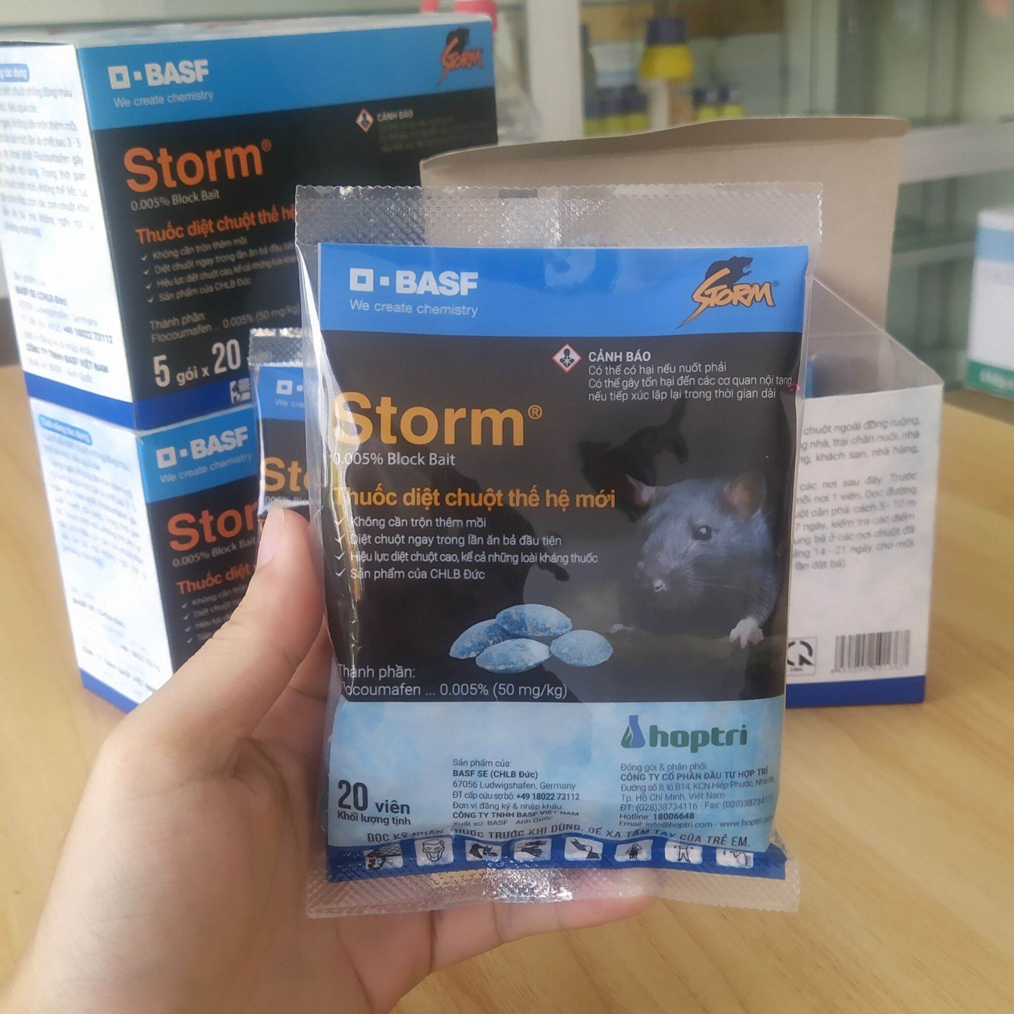 Thuốc diệt chuột storm 0.005% - bả diệt chuột dạng viên kẹo, dễ sử dụng