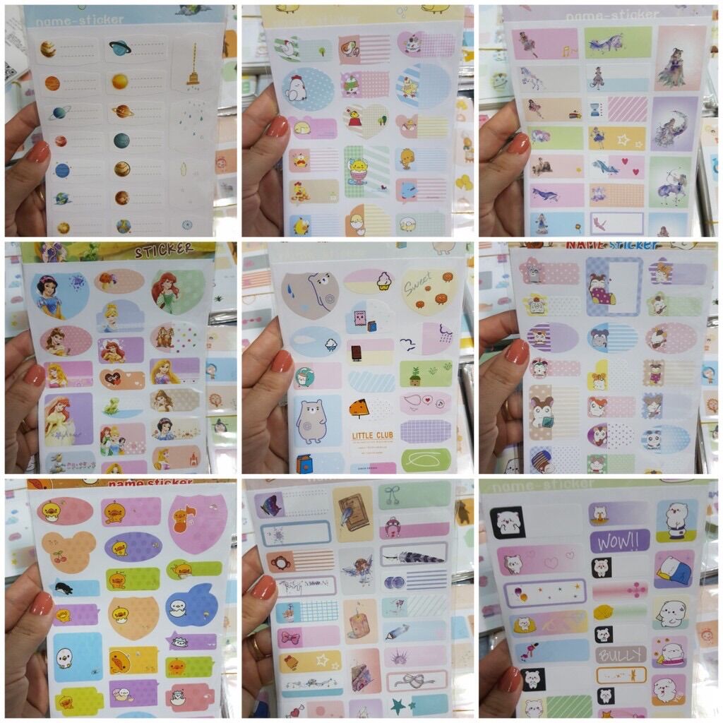 Name sticker - nhãn dán họ tên