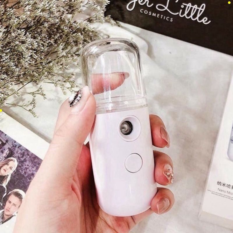 Combo máy xông mặt mini + máy hút mụn mini cầm tay