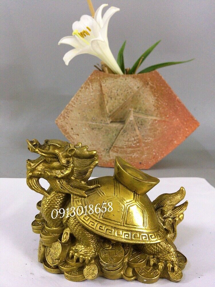 Long quy cõng vàng rùa cõng vàng Linh vật thu hút tài lộc