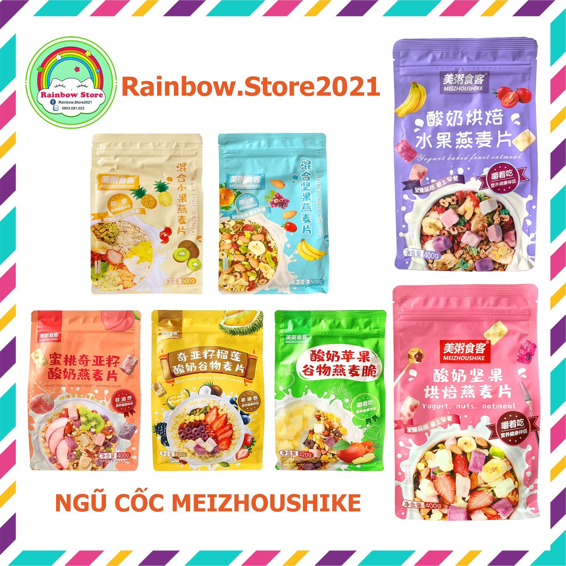 Ngũ cốc sữa chua hoa quả sấy khô