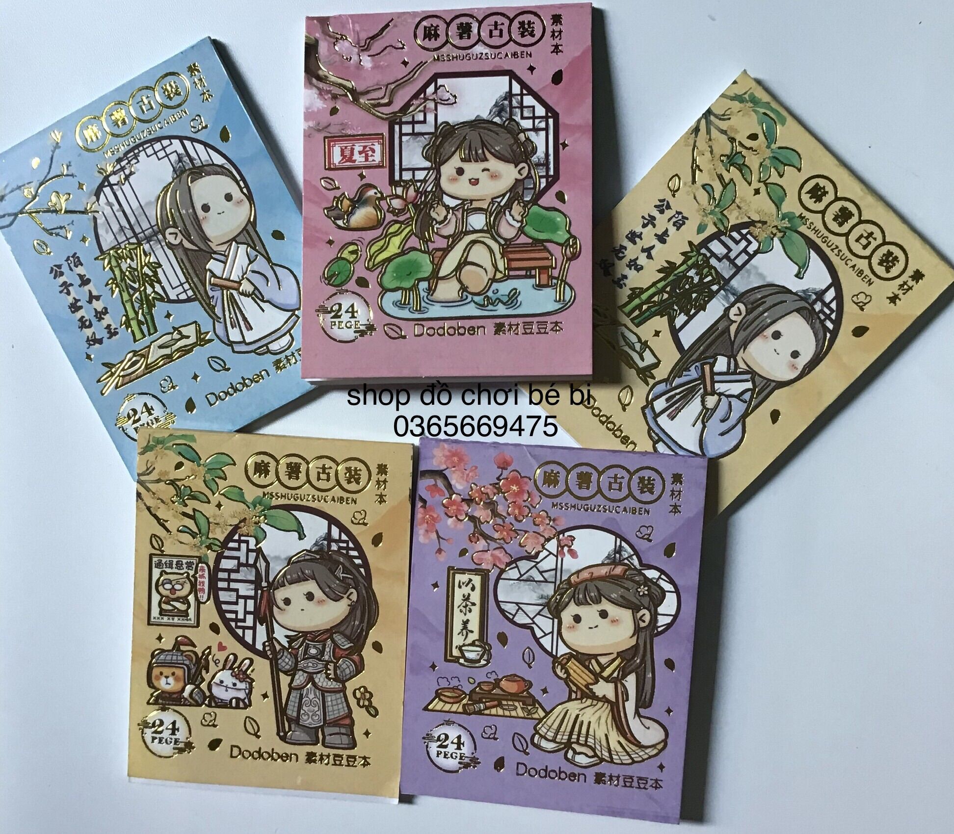 Lốc Hình Dán Thay Đồ Anime combo 5 lốc/5 cuốn