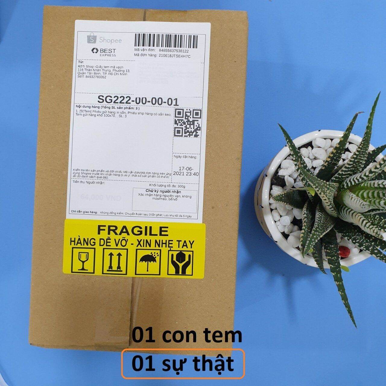 100 tem decal hàng dễ vỡ