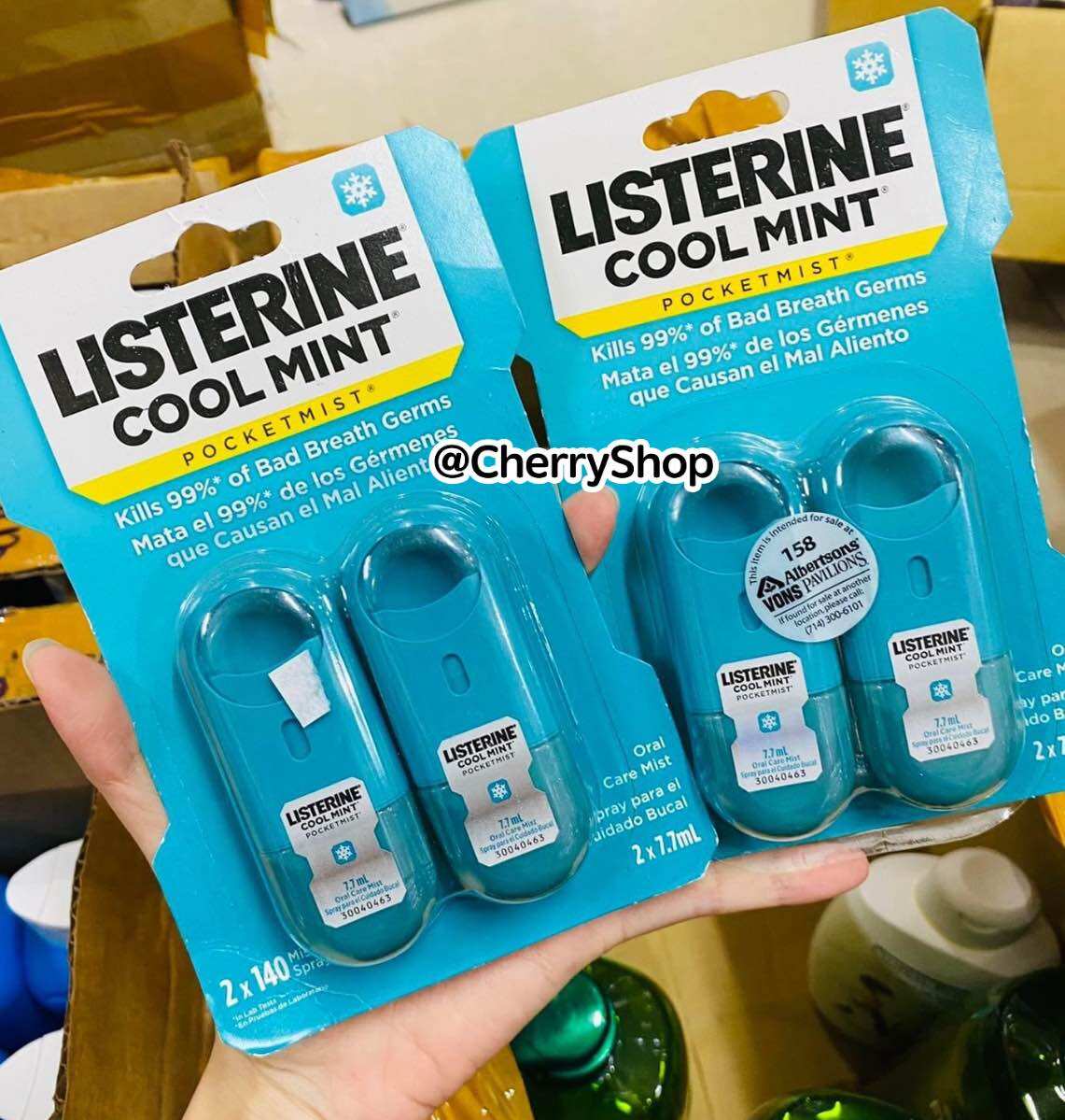 Bộ 2 Chai Xịt Thơm Miệng Listerine Pocketmist