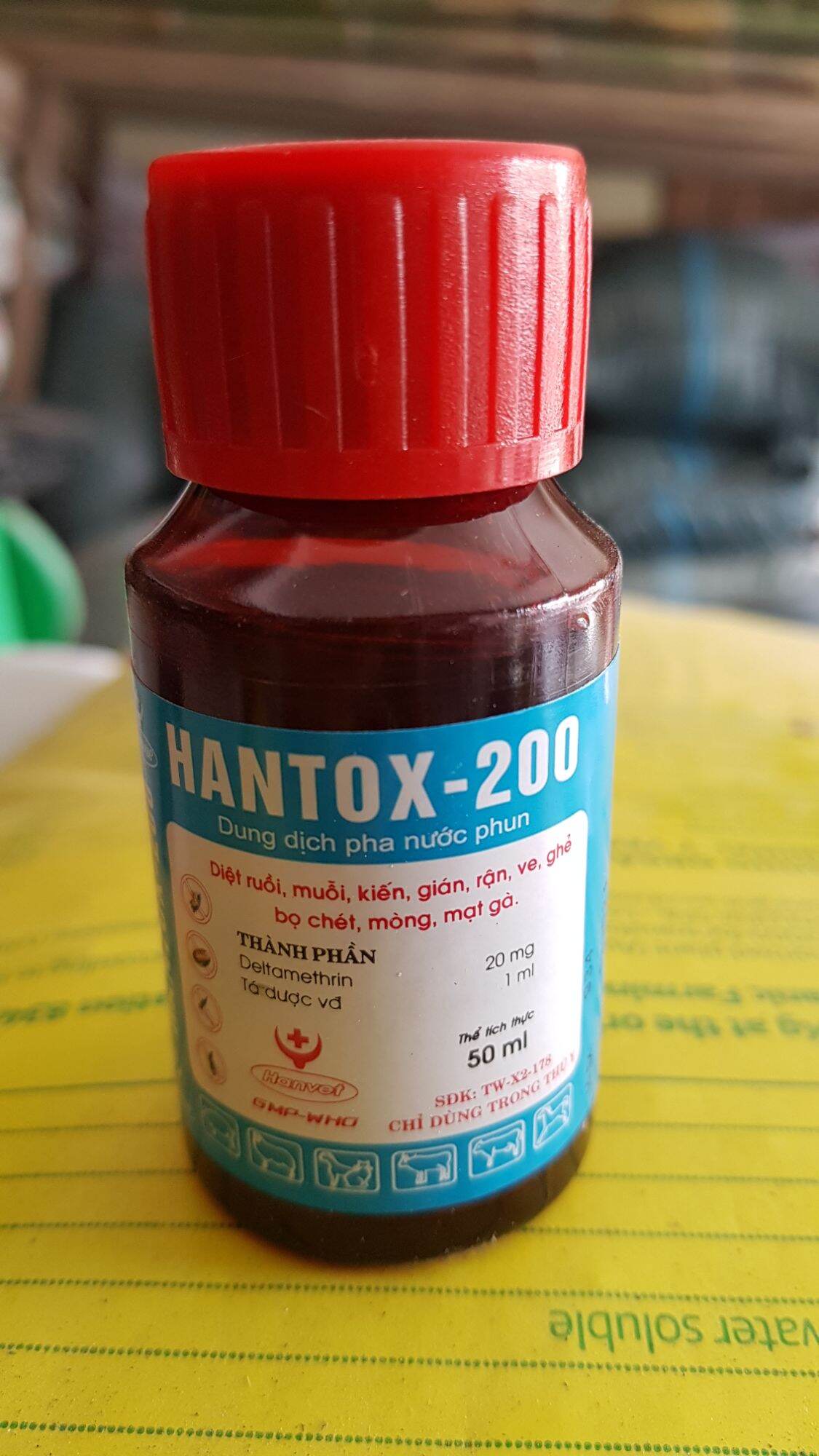 Dung dịch diệt ruồi, muỗi, kiến, rận,... hantox-200 50ml