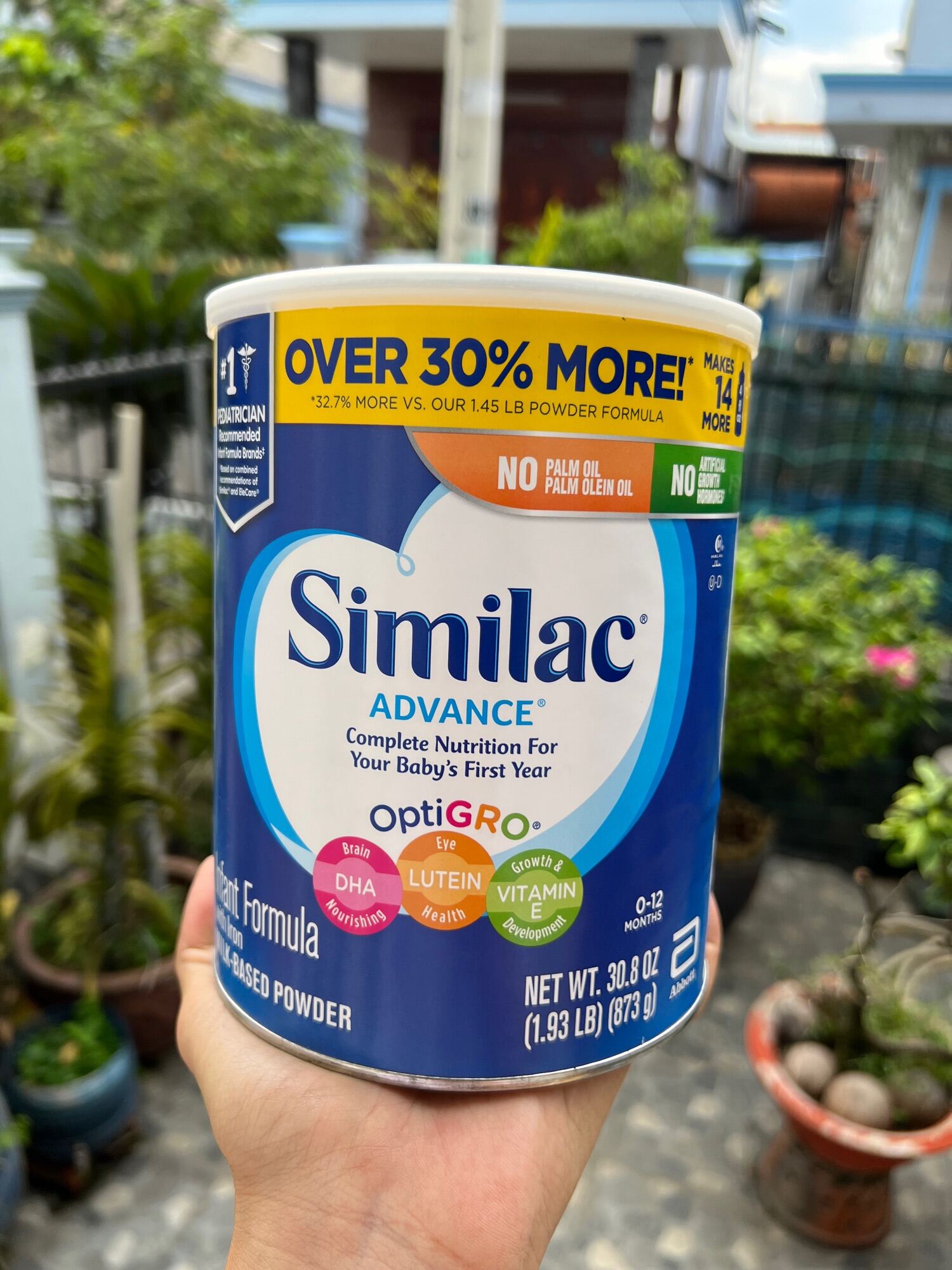 Sữa bột Similac cho trẻ từ 0-12 tháng tuổi Similac Advance OptiGro 873g MỸ