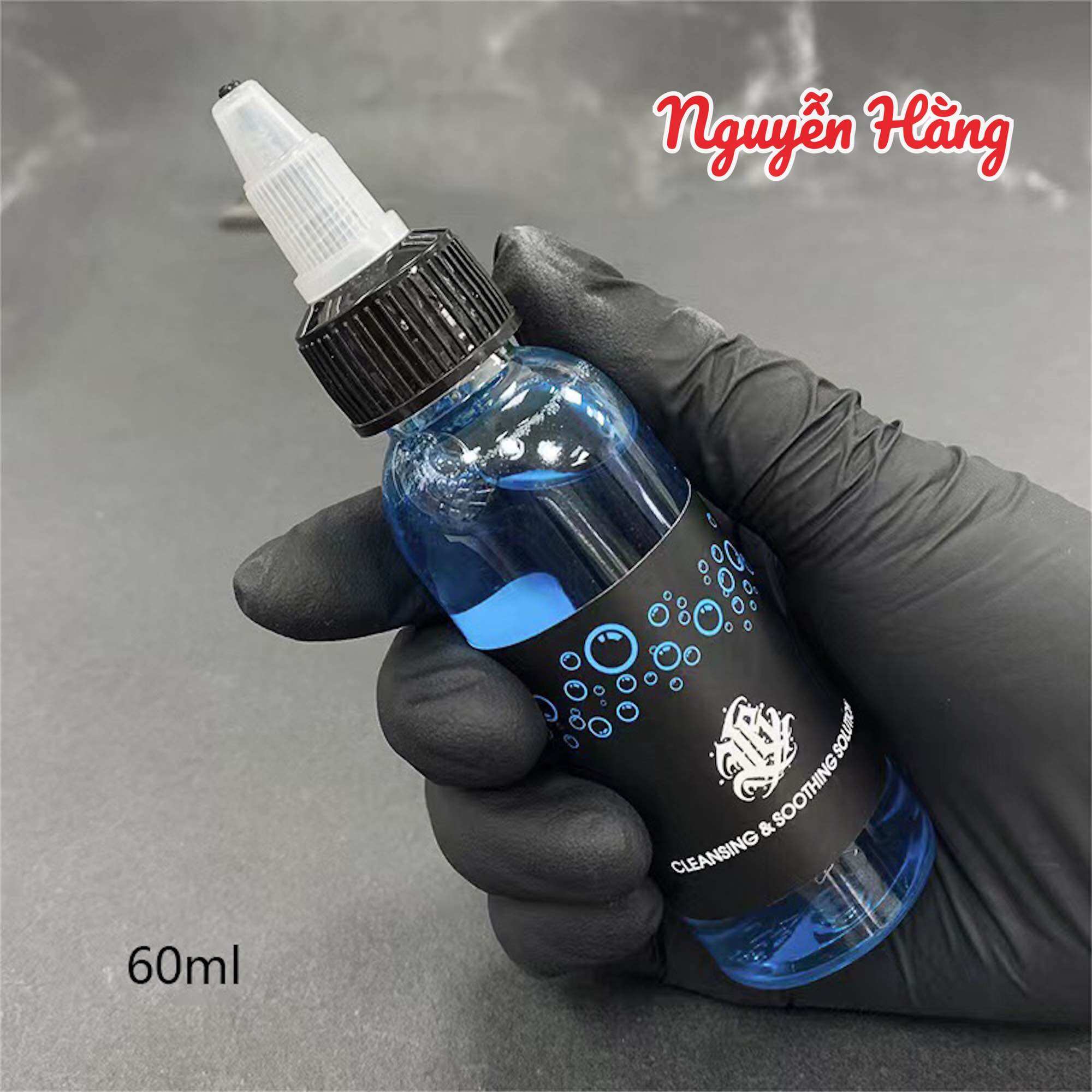 Dung dịch lau xăm Blue soap 500ml và 60ml