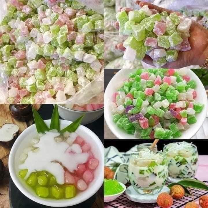  Bột Thạch sắn dây nấu chè - bột Bánh canh sắn dây nấu chè   HÚT CHÂN KHÔNG SẴN túi 500gr 1kg  