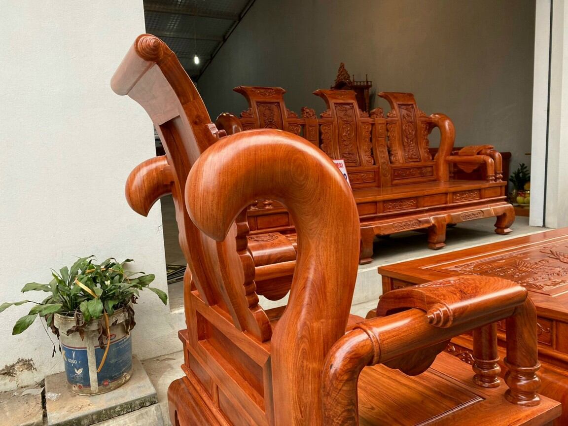 Bộ tần thủy hoàng gỗ hương đá vip tay cong 36 khuôn 4 ván 2 - đồ gỗ minh tâm 0972127921