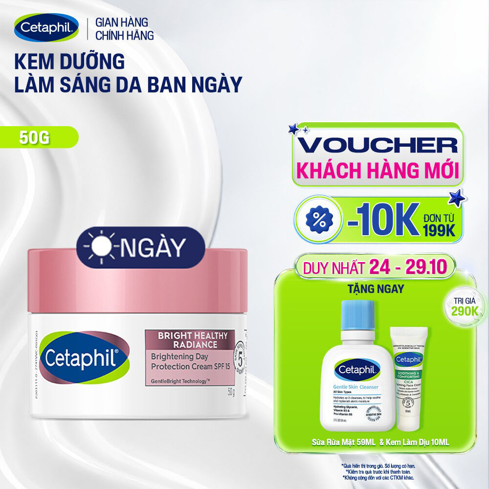 Kem dưỡng ẩm làm sáng da ban ngày Cetaphil Bright Healthy Radiance Day Protection Cream SPF15 50g
