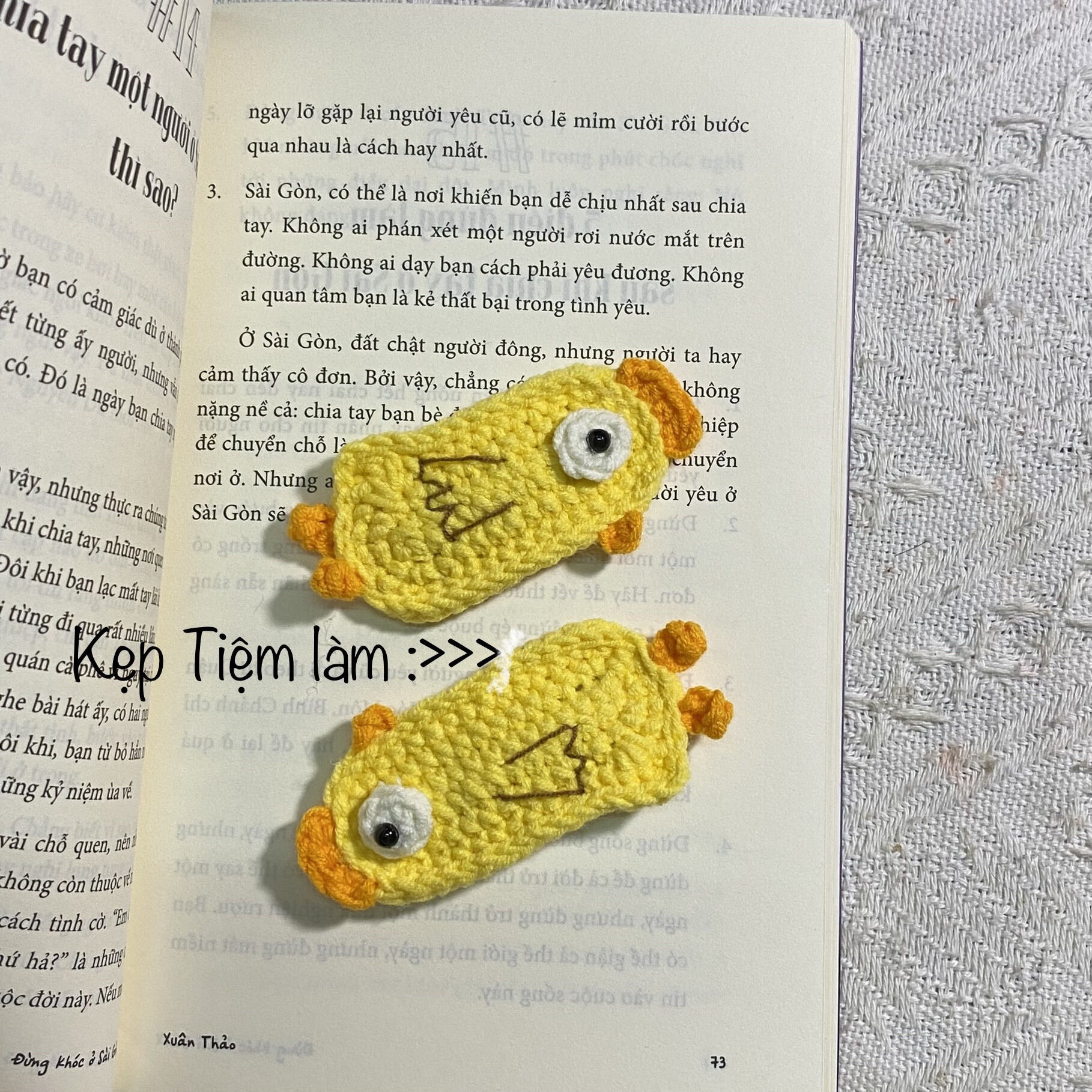 [Tết đến tặng quà cho mỗi đơn]Kẹp tóc bằng len handmade dễ thương