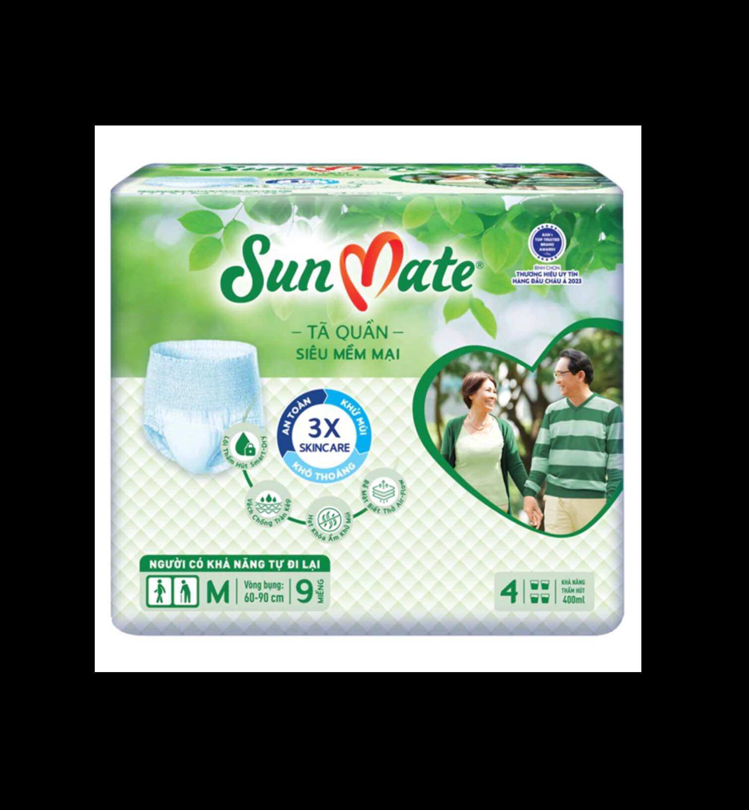 Tã quần Sunmate M9 Siêu Mềm Mại - Tã quần người lớn, người già Sunmate -Hsd luôn mới