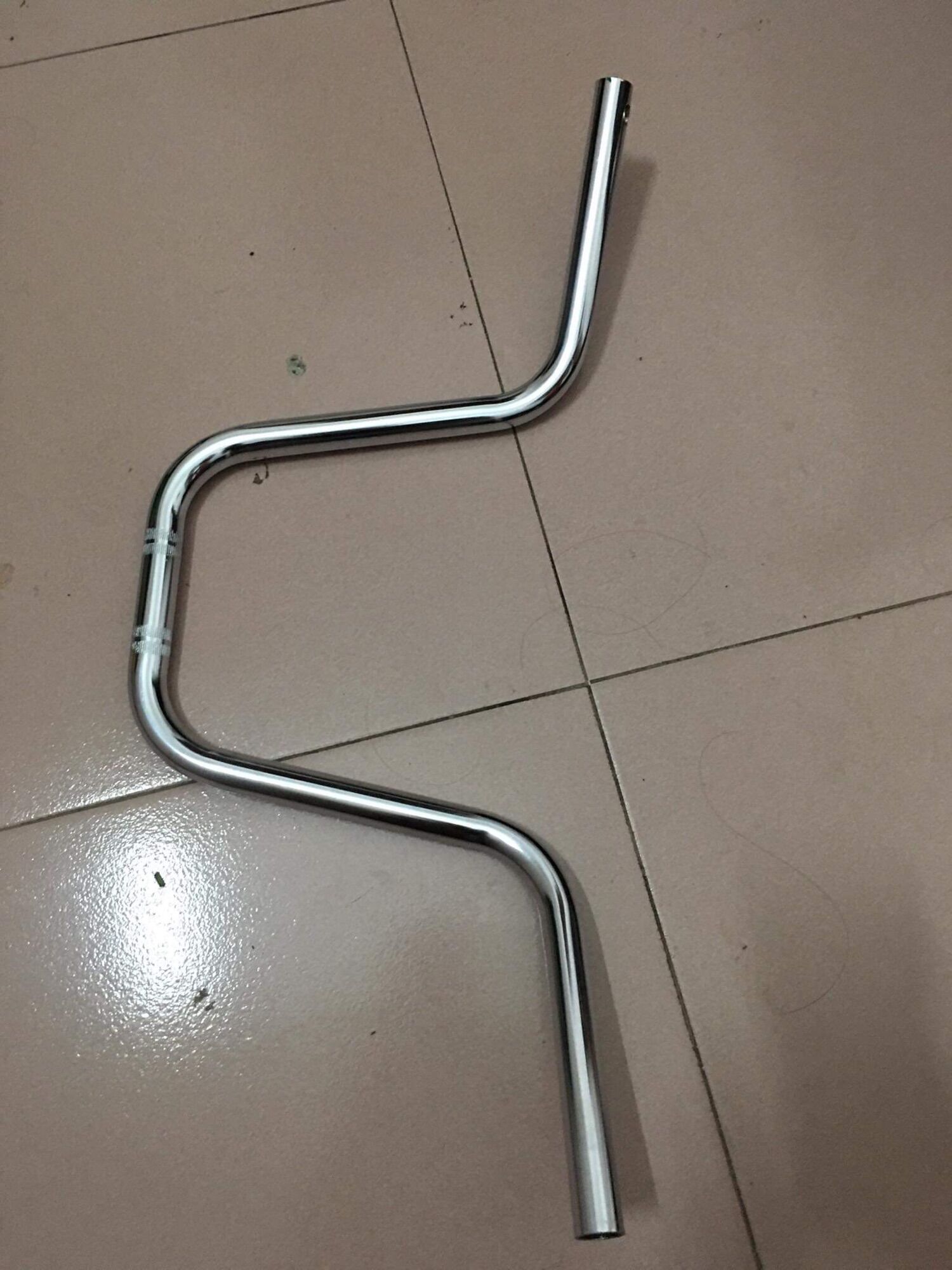 Ghi đông xe máy chaly sắt mạ kiểu zin