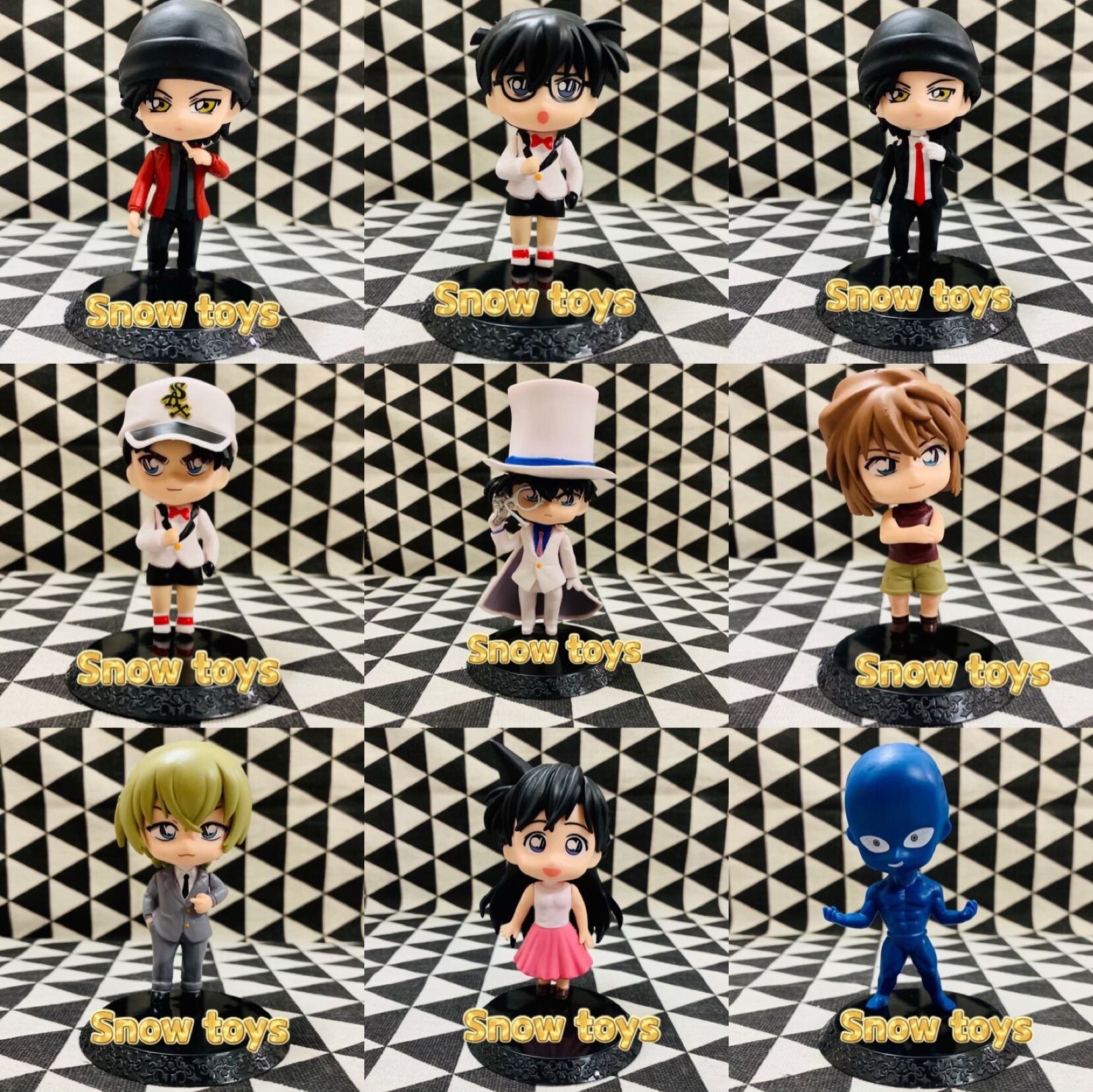 Mô hình Conan - Cao 12cm - mô hình nhân vật Conan - Conan Kaito Kid Ran Gin Amuro Suichi Akai Hanzawa Hattori Heij haibara