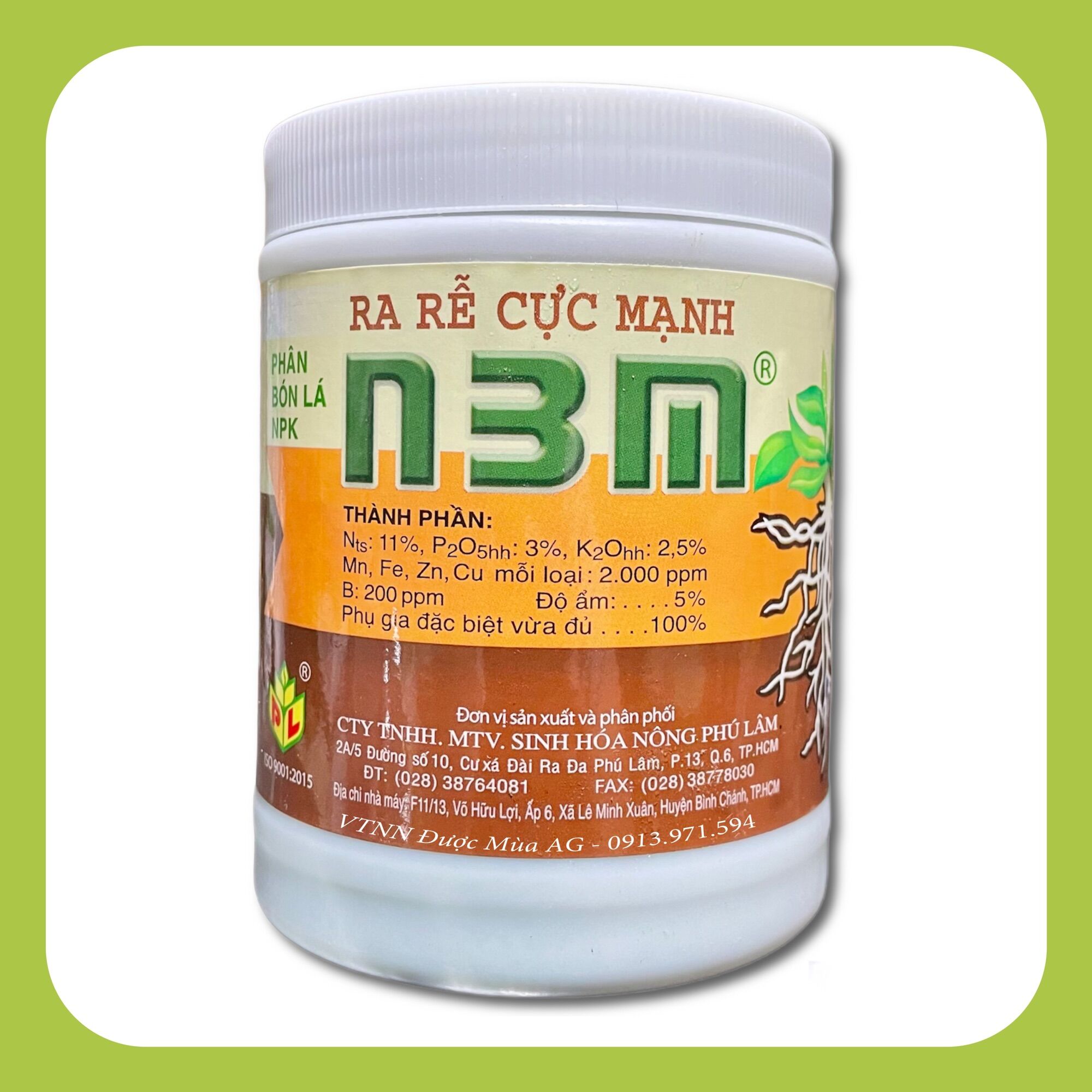 Phân bón ra rễ cực mạnh n3m - đâm tược, lớn lá, chống rụng hoa cho lan, mai... hoa kiểng & các loại cây trồng