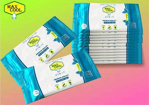 Khăn ướt cao cấp 1 bịch 20 cái khăn - khăn ướt dùng 1 lần - khăn ướt mát lạnh - khăn ướt vải bi 1 tờ max cool kích thước 22 x 24 cm