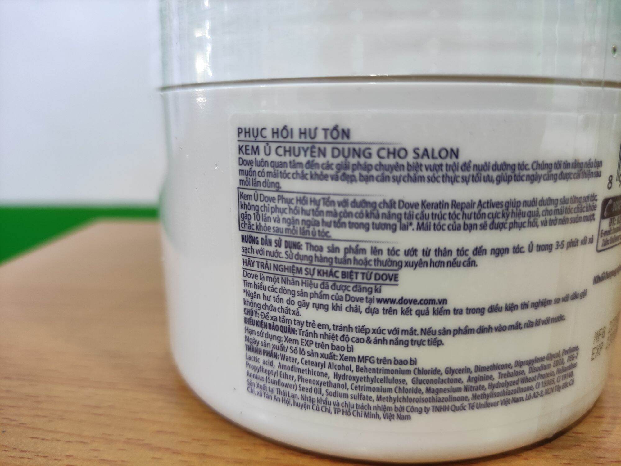 DOVE kem ủ phục hồi hư tổn 500g