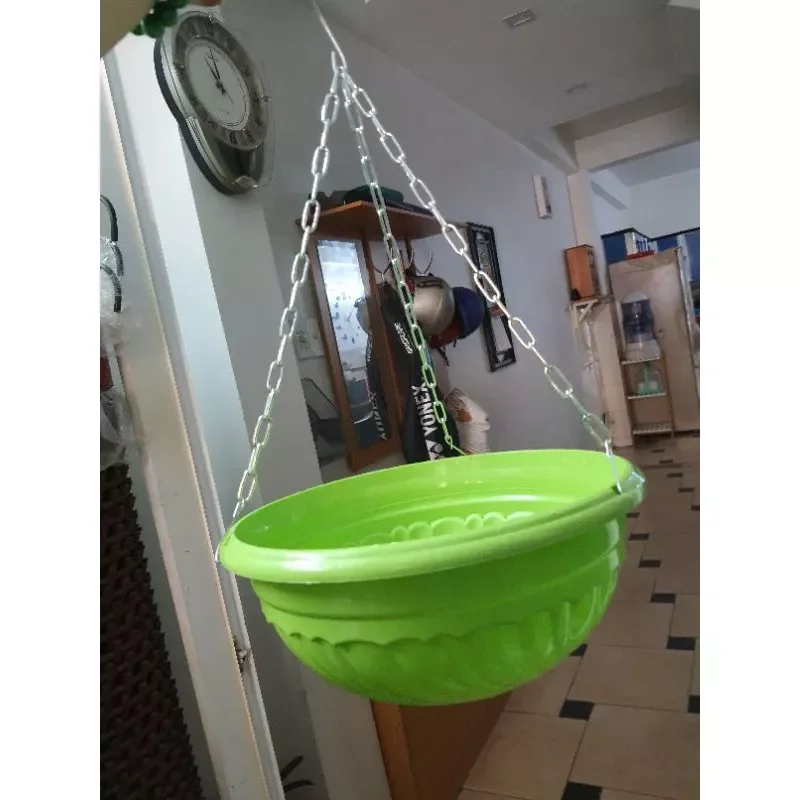 Chậu treo chảo, dây xích 26x12cm ( gồm chậu và móc xích )
