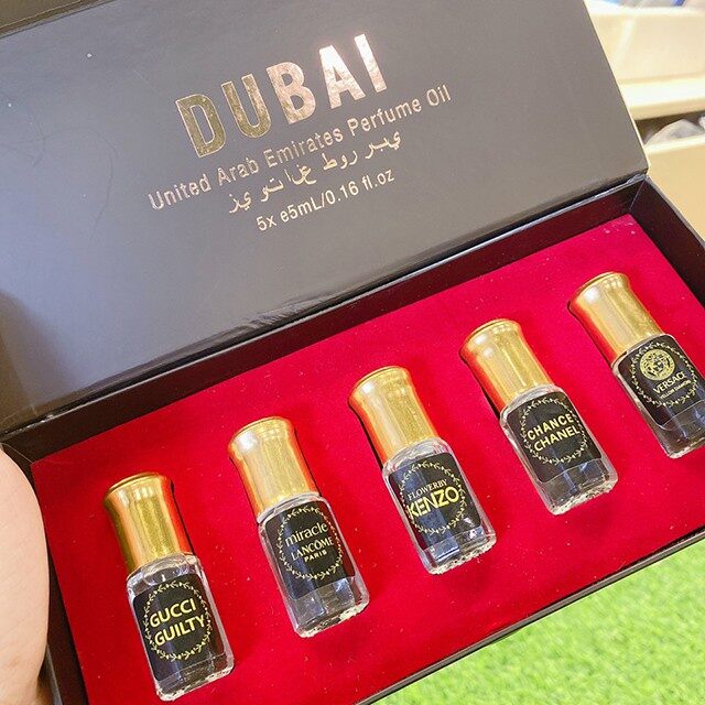 Tinh dầu Dubai Nước hoa Dubai set 5 chai siêu thơm
