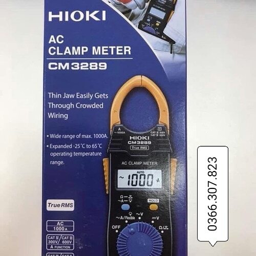 Hioki Cm-3289 Ac Current Clamp Meter (1000A True Rms) |   Home Repair Tools > Hand Tools & Accessories > Hand Tools, Components & Accessories