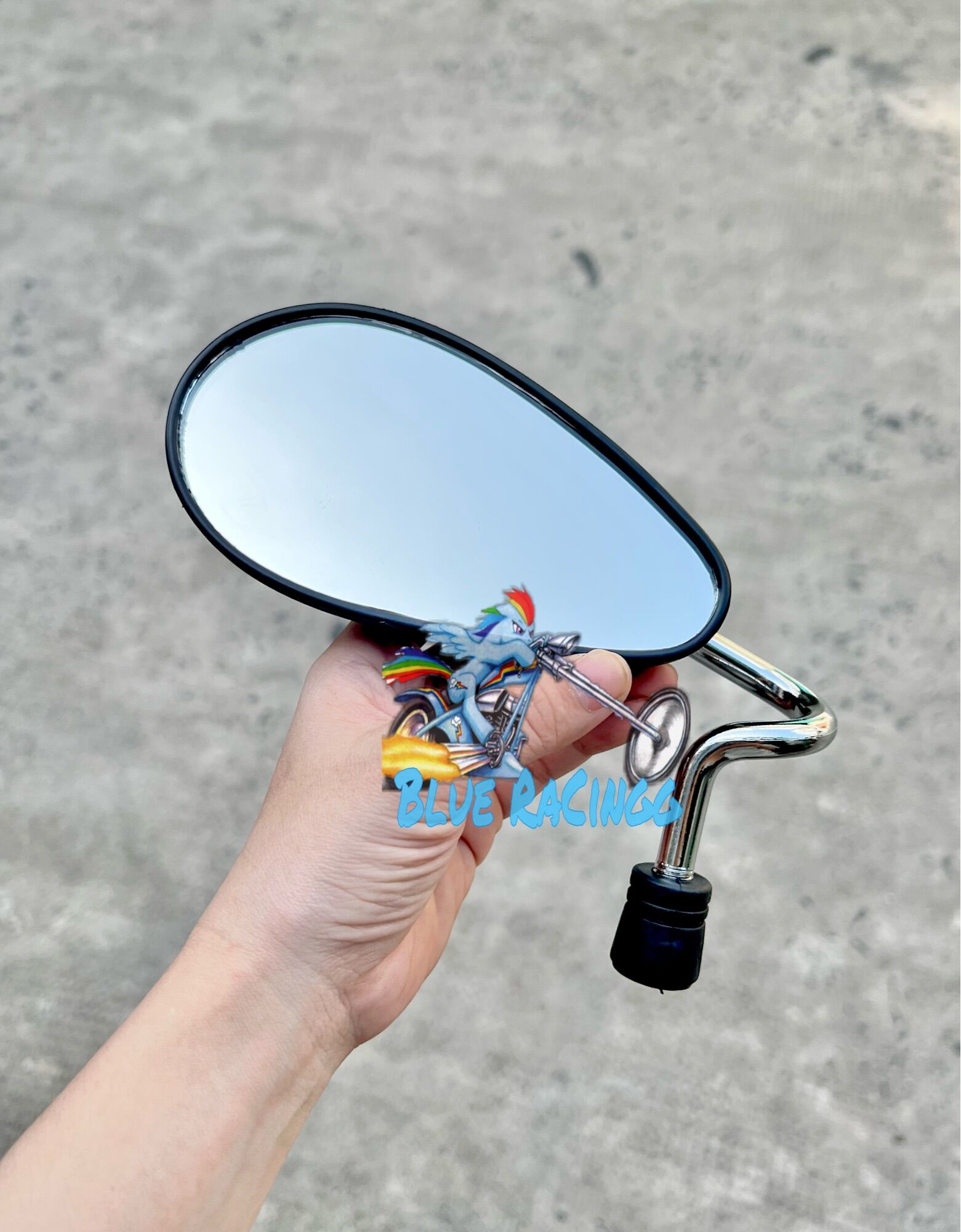Kính Xe Máy Chân cong mẫu giọt nước 1 Cây trái